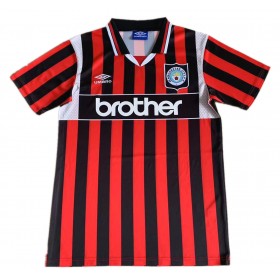 Camisolas de futebol Manchester City Retro Equipamento Alternativa 1996 Manga Curta